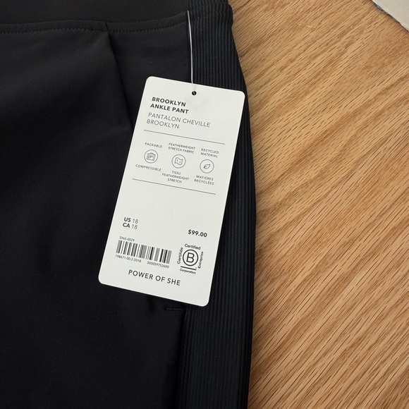 NEW Athleta Brooklyn Ankle Pant Black 18 - Picture 3 of 12